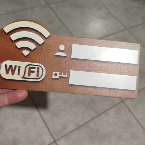 Wooden WiFi sign new, thin plywood