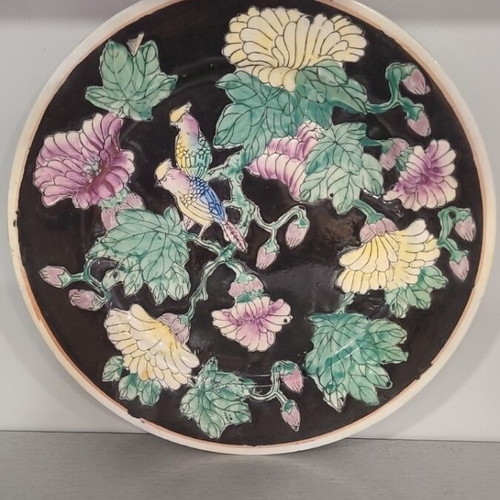 Vintage decorative plate used, diameter 27cm