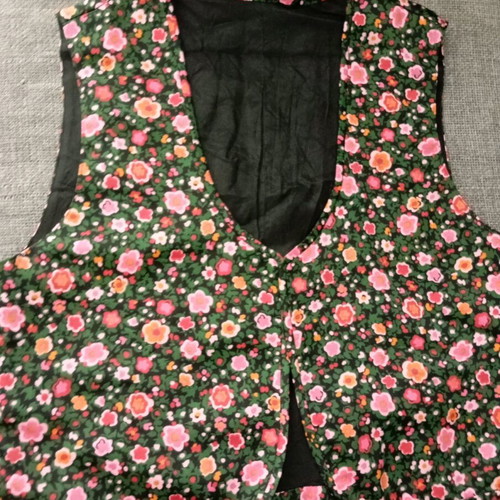 Handmade floral vintage women's vest like new, small