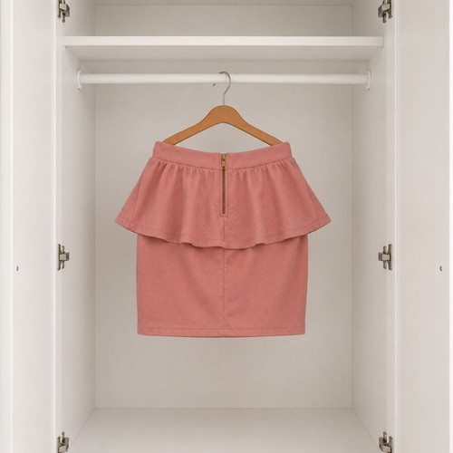Bershka salmon skirt like new, with zipper, size M 38 10