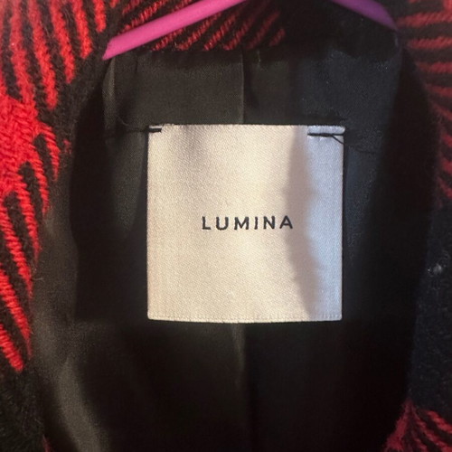 Lumina Checked Long Coat New Size M