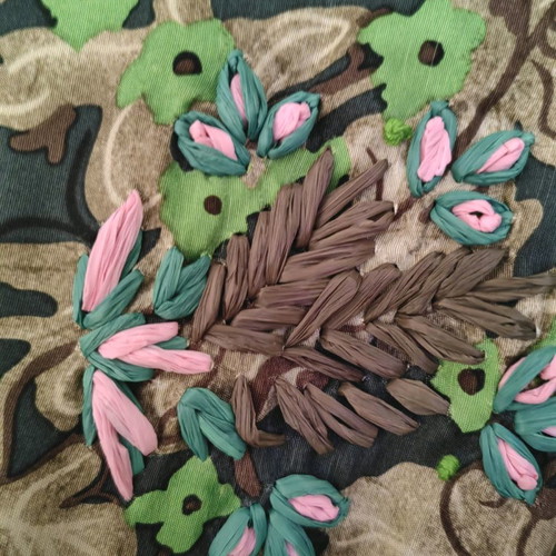Jacket and skirt used, linen and silk with embroidery