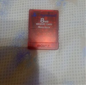 Sony Playstation 2 Memory Card 8MB Red ( Κοκκινη ) used αριστη