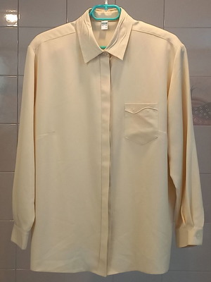 Πουκάμισο μπεζ Νο.46 (L/XL) μεταχειρισμένο, 100% polyester
