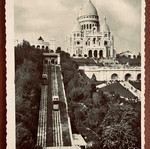 Vintage κάρτα 1905 RPPC Οίκος GANY τελεφερίκ Μονμάρτρης και Βασιλική Ιερής Καρδιάς καινούργιο