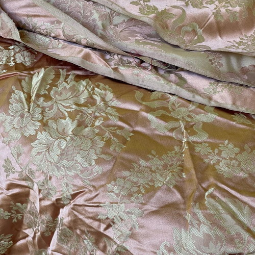 Brocade Antique Fabric new, silk, 15 meters, pink
