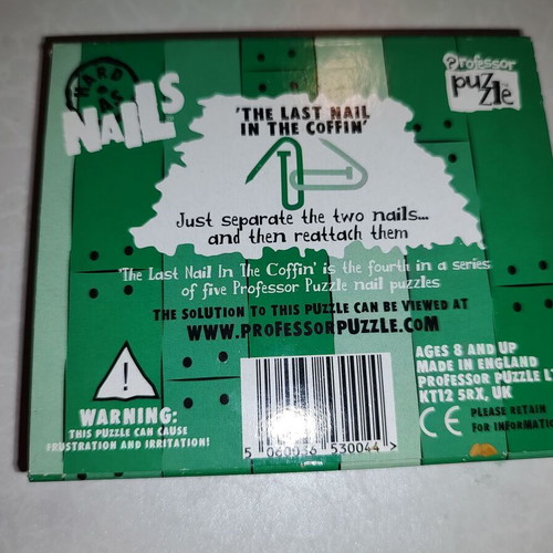 Metal Nail Puzzle Game Design No4 like new