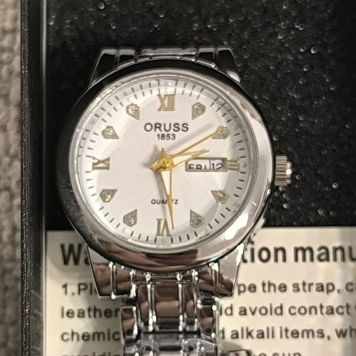 ORUSS 1853 women's quartz watch with day and date