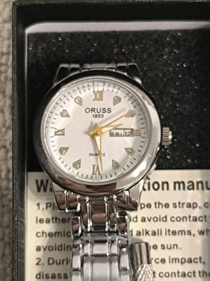 Oruss 1853 γυναικείο ρολόι quartz με ημέρα και ημερομηνία, καινούργιο