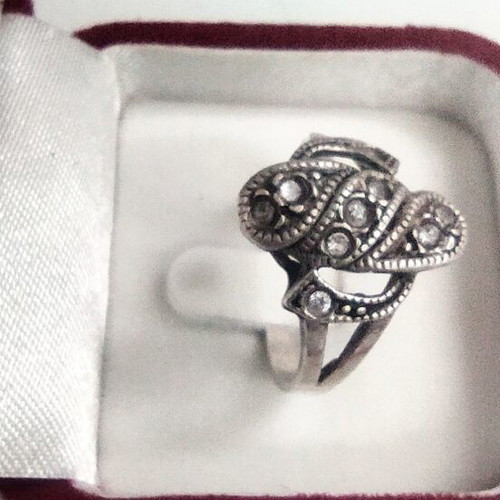 Silver ring size 58 used with 925 stamp