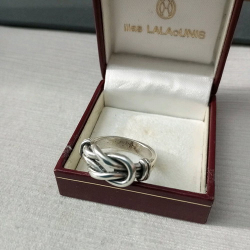 Lalaunis silver ring A21 925 vintage 'The Knot of Heracles' used