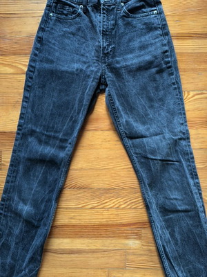 Vintage straight high waist black jean H&M μεταχειρισμένο, μέγεθος XS 34
