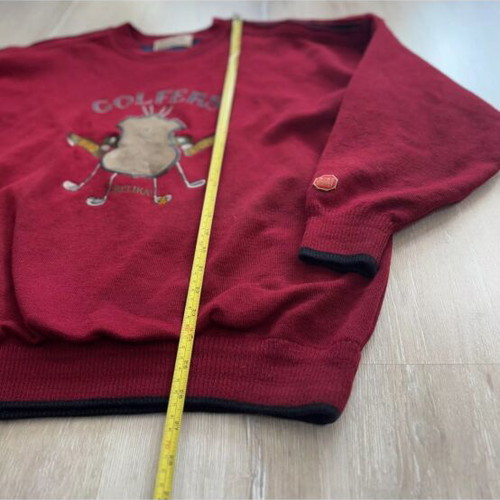 Vintage Belika Golfers Windstopper men's sweater red, like new, size 54