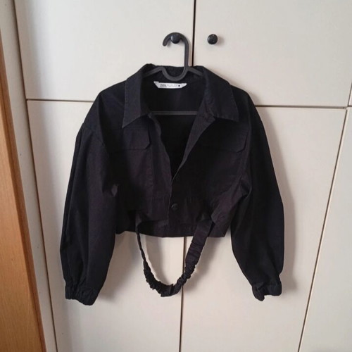 Zara crop top L μεταχειρισμένο, μαύρο σε πολύ καλή κατάσταση