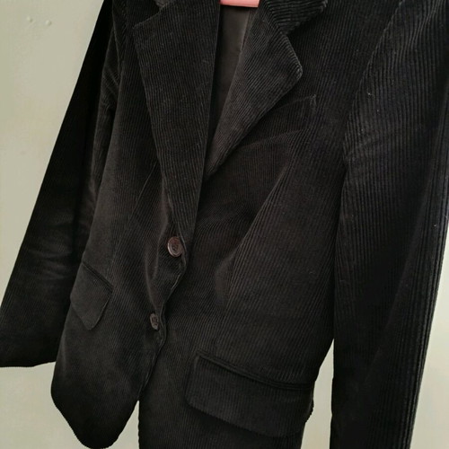 Corduroy women's jacket used, black, size S