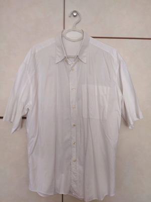 Men's short-sleeve shirt L white like new, completely unworn