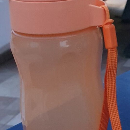 Tupperware bottle 350 ml with spout and strap, new, orange