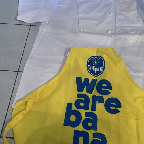 Chef shirt short sleeve 3XL and Chiquita apron new set