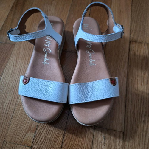 Oh My Sandals girl sandals size 36 white leather like new