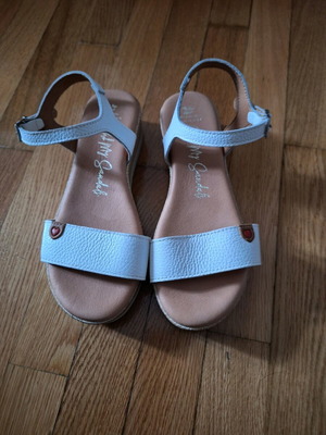 Πέδιλο Oh My Sandals για κορίτσι 36 άσπρο δερμάτινο σαν καινούργιο