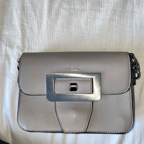 David Jones crossbody bag used gray-turquoise