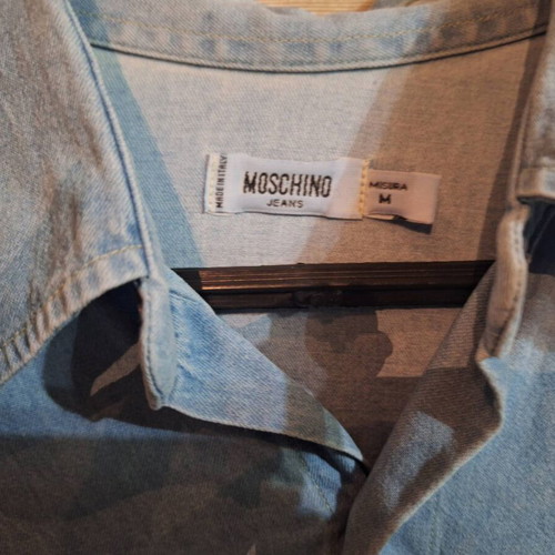 Moschino Jeans Denim Shirt Small like new with embroidered logo