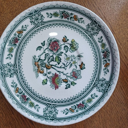 Porcelain serving set Wood & Sons Dorset used, 6 soup bowls with plates