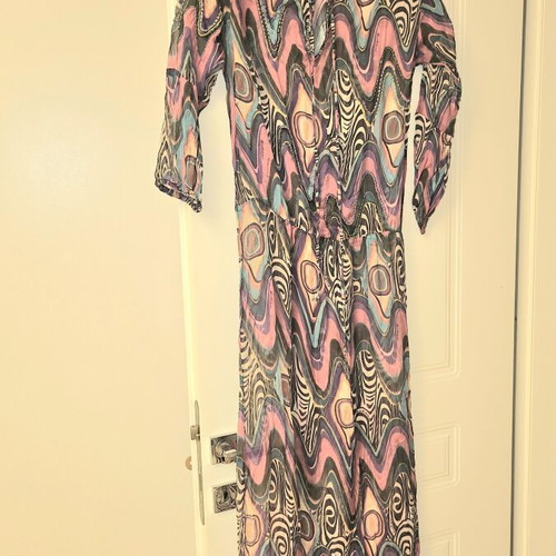 Miss Bikini silk caftan like new, multicolor, beachwear