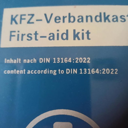 Petex Car First Aid Kit new, certified DIN 13164:2022