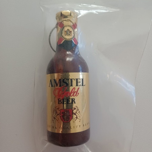 Amstel Gold Beer Vintage Collectible Keychain Bottle Opener like new