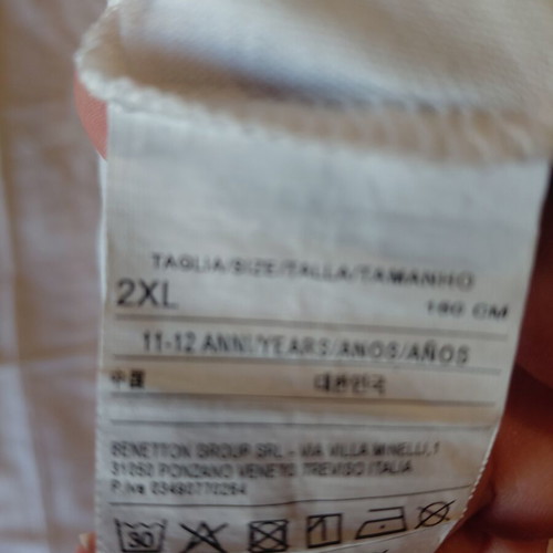 Sisley T-shirt white unisex, like new, age 11-12