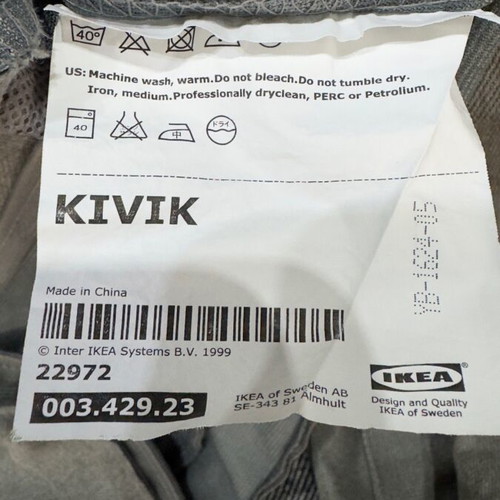 IKEA KIVIK sofa cover corner, full set, grey green