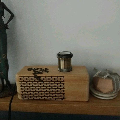 Handmade wooden lamp modern and elegant, solid wood