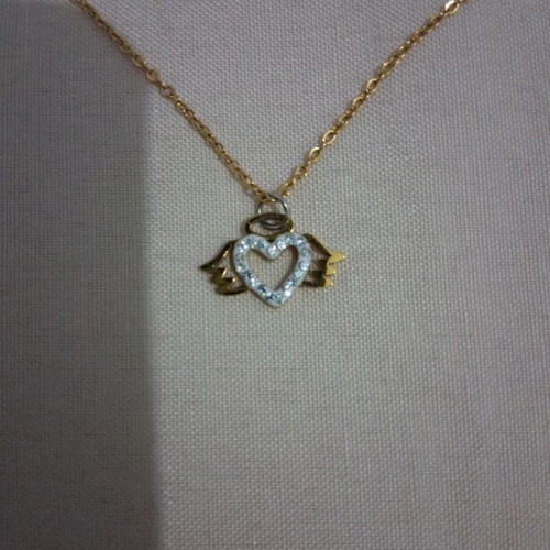 Necklace made of stainless steel, new, gold color