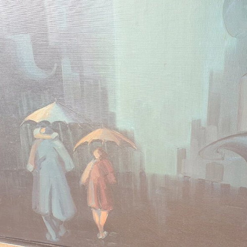 Georgantzopoulos Athanasios Ageolos painting like new 1m x 0.7m 1965