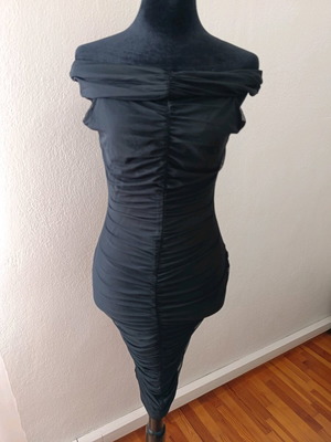 Φόρεμα Missguided μαύρο, μέγεθος M, καινούργιο, ruched