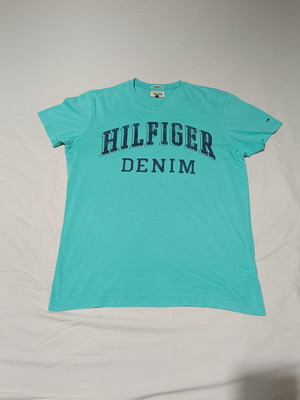 Tommy Hilfiger Denim vintage κοντομάνικο μπλουζάκι τιρκουάζ μέγεθος M σαν καινούργιο
