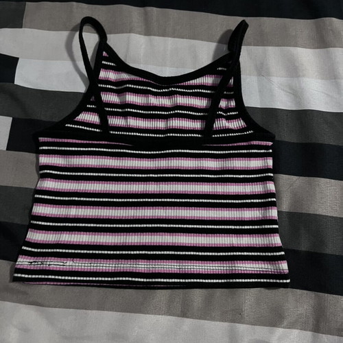 New Yorker pink and black tank top size XXS