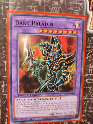 Dark Paladin Yu-Gi-Oh! card like new with Ultra Pro protective sleeve