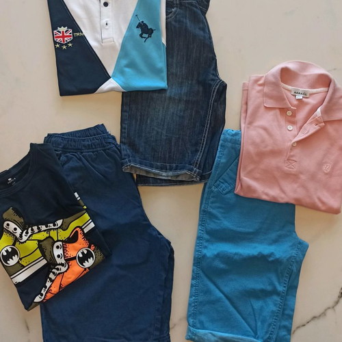 Pack of used boys' t-shirts and bermuda shorts No 14, 6 pieces