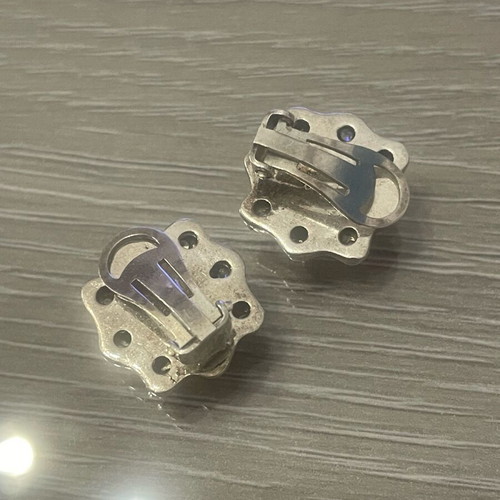 Silver gold earrings used 925, 585