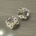 Silver gold earrings used 925, 585