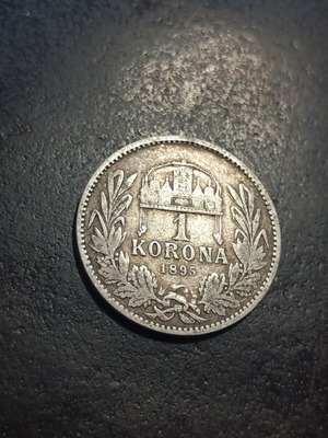 1 Korona 1895 silver coin Hungary King Francis Joseph I