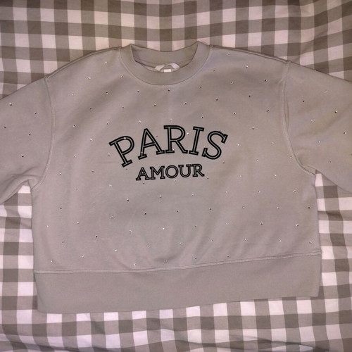 Paris Armour H&M sweatshirt like new, light pistachio color