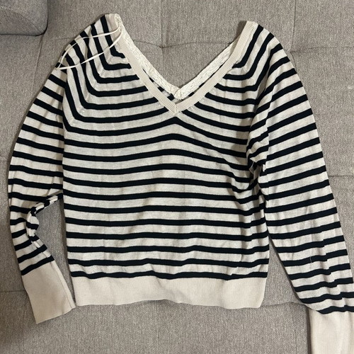 Zara V-line blouse, long sleeve