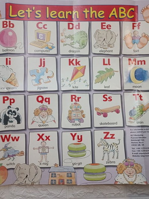 Poster Let`s learn the ABC by Longman like new, size 84x60 cm