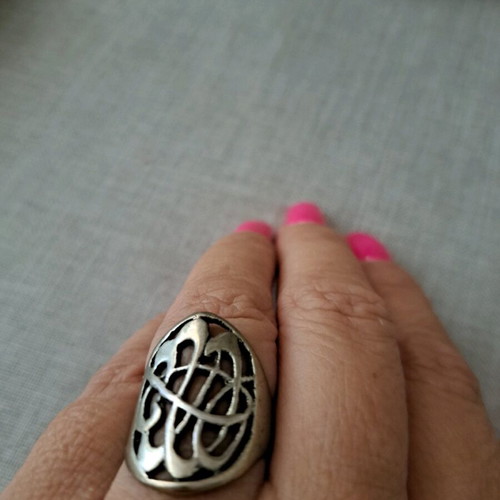 Silver ring vintage used ethnic