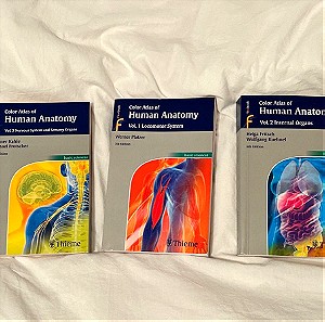 Color atlas of human anatomy  3 books βιβλία ανατομίας
