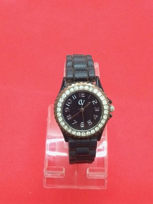 Fashion γυναικείο ρολόι CV strass μεταχειρισμένο με λουράκι σιλικόνης