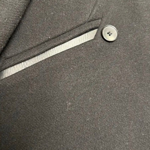 Iro Carey Black Wool Coat Size FR 34 Like New With Leather Details